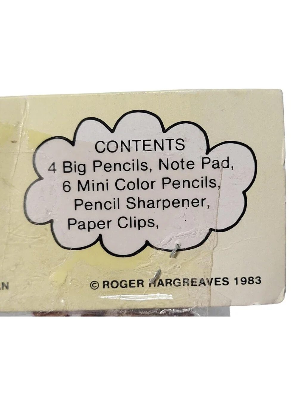 Vintage Mr. Men & Little Miss Treasure Chest Stationery Set Not Pad Pencils 1983